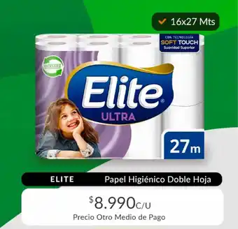 Tottus Elite Papel Higiénico Doble Hoja 27m oferta