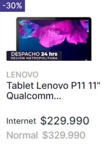Abc Tablet Lenovo P11 11" Qualcomm... oferta