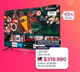 Abcdin SAMSUNG LED 55" Ultra HD 4K oferta