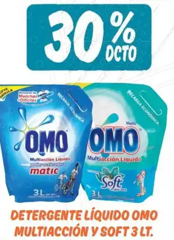 Mayorista 10 DETERGENTE LÍQUIDO OMO MULTIACCIÓN Y SOFT 3 LT. oferta