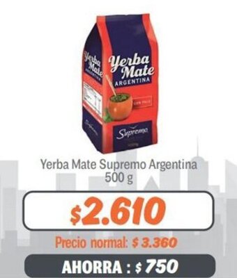 Mayorista 10 Yerba Mate Supremo Argentina 500 g oferta