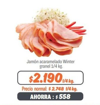Mayorista 10 Jamón acaramelado Winter granel 1/4 kg. oferta
