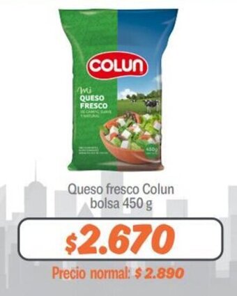 Mayorista 10 Queso fresco Colun bolsa 450 g oferta
