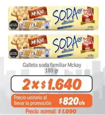 Mayorista 10 Galleta soda familiar Mckay 2 x 180 gr oferta
