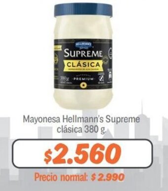 Mayorista 10 Mayonesa Hellmann's Supreme clásica 380 g. oferta