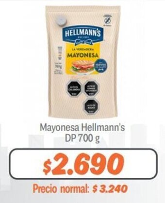 Mayorista 10 Mayonesa Hellmann's DP 700 g oferta