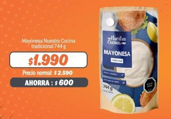Mayorista 10 Mayonesa Nuestra Cocina tradicional 744 g oferta
