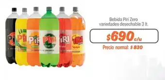 Mayorista 10 Bebida Piri Zero variedades desechable 3 lt. oferta