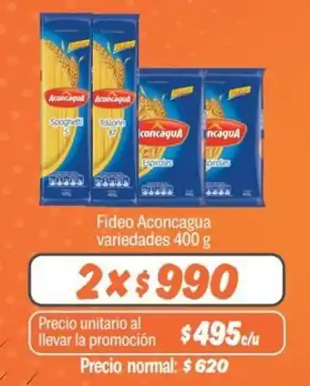 Mayorista 10 Fideo Aconcagua variedades 2 x 400 g oferta