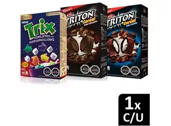 Ripley Cereal nestlé tritón chocolate, tritón vainilla y trix marshmallow x3 cajas oferta