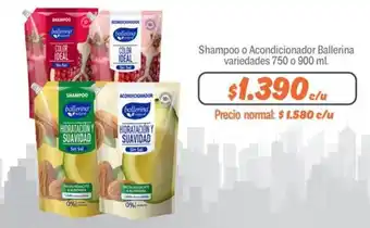Mayorista 10 Shampoo o Acondicionador Ballerina variedades 750 o 900 ml. oferta