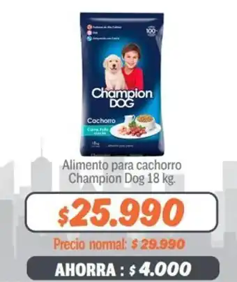 Mayorista 10 Alimento para cachorro Champion Dog 18 kg. oferta