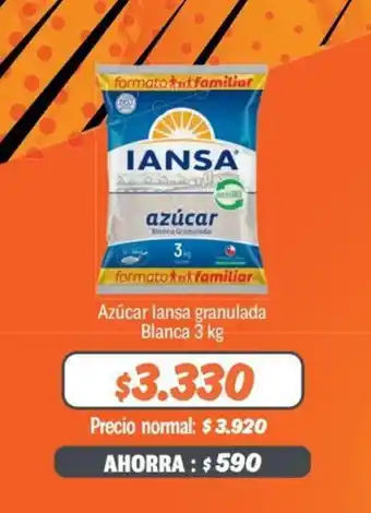 Mayorista 10 Azúcar lansa granulada Blanca 3 kg oferta