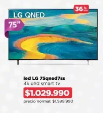 Ripley led LG 75qned7ss 4k uhd smart tv oferta