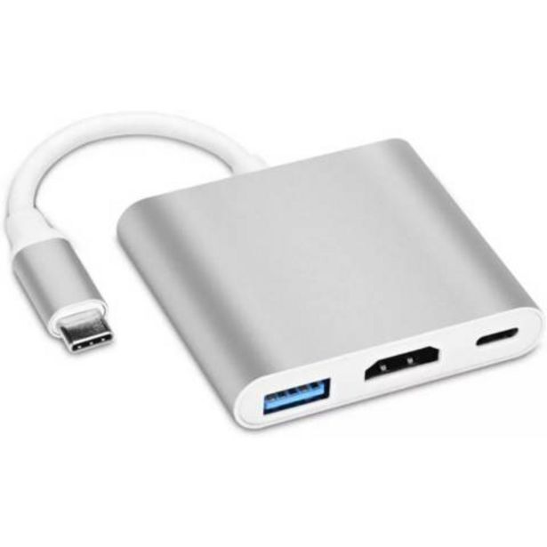 Linio Adaptador hub tipo c usb c a hdmi 4k usb 3.0 tipo c macbook oferta