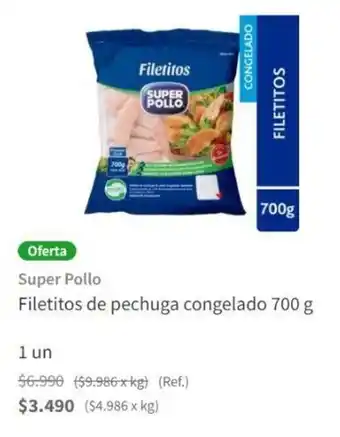 Jumbo Super Pollo Filetitos de pechuga congelado 700 g oferta