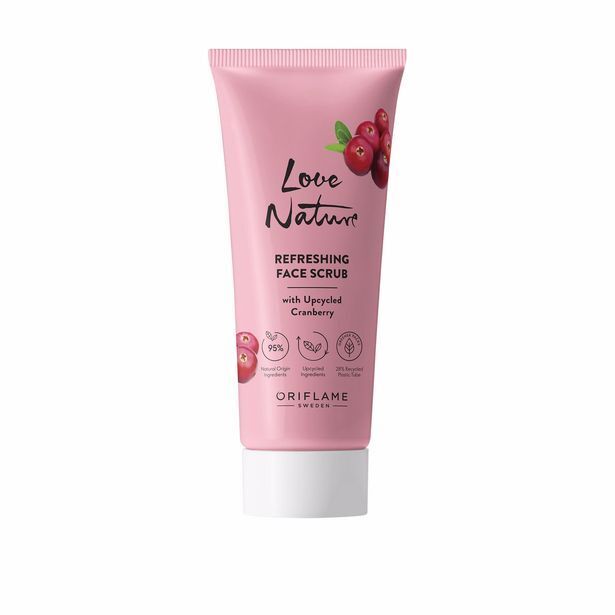 Oriflame Exfoliante facial refrescante de arándano reciclado love nature oferta