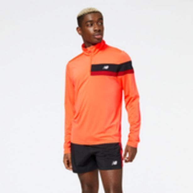 New Balance Polerón running hombre new balance accelerate half zip naranjo oferta