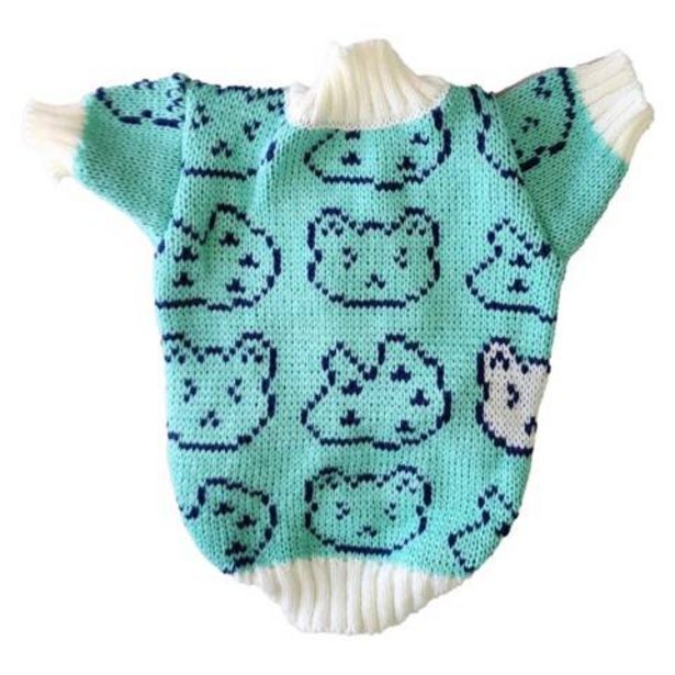 Linio Polerón abrigo tejido ropa para mascotas gato perro verde s oferta