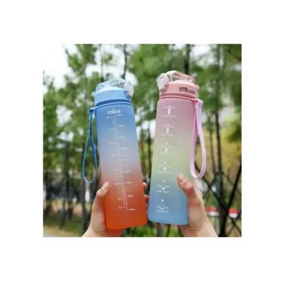 Linio Botella de agua motivacional botella 1 litro + stickers de regalo oferta