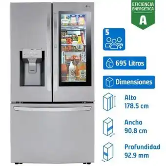 Falabella Refrigerador french door instaview craft ice 695 lt lm82sxs oferta