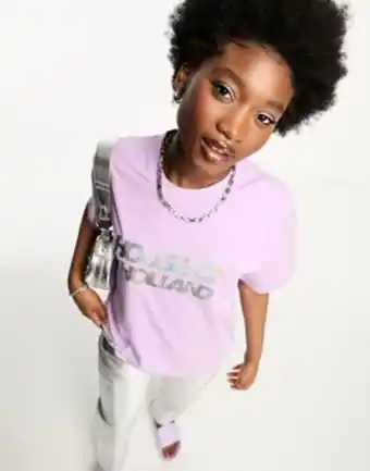 Asos House of holland holographic t-shirt in lilac oferta