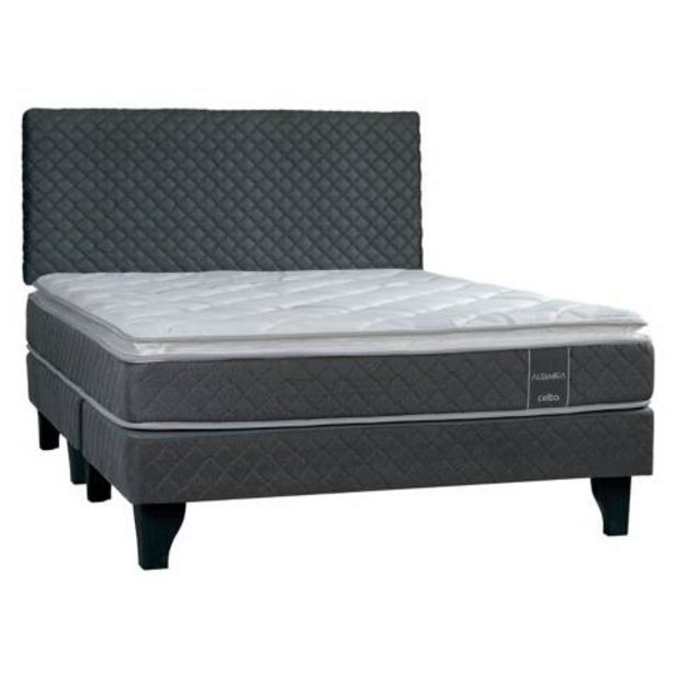 Linio Cama europea altamira celta king base dividida + respaldo oferta