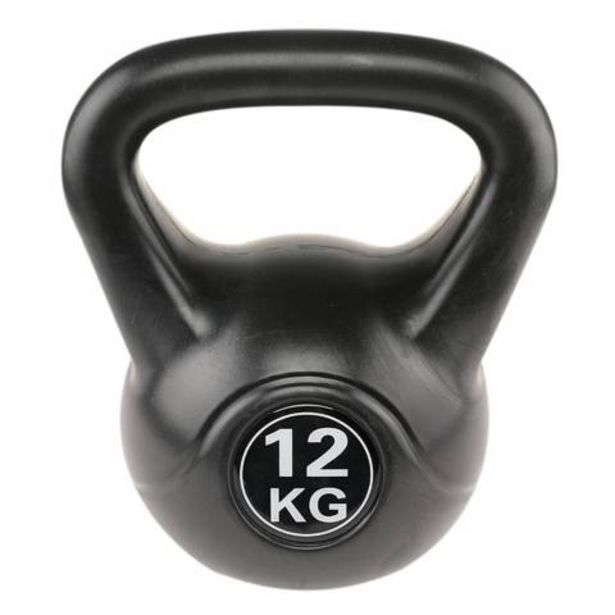 Linio Kettlebell mancuerna pesa rusa cemento 12 kg negro oferta
