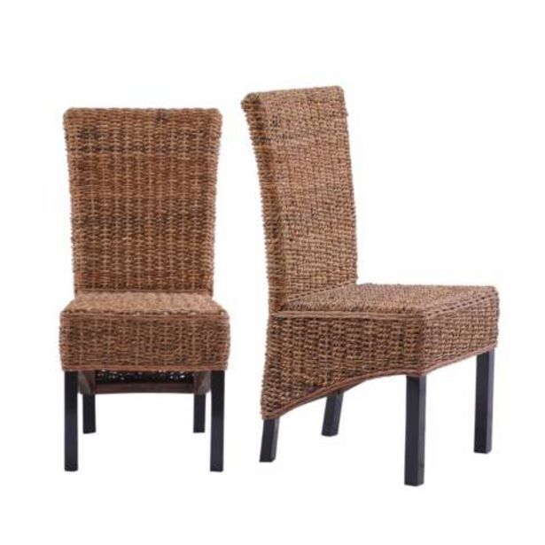 Linio Pack de 2 sillas de comedor rattan natural oferta
