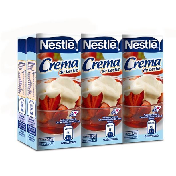 Unimarc Pack crema de leche nestlé 6 un de 200 ml oferta