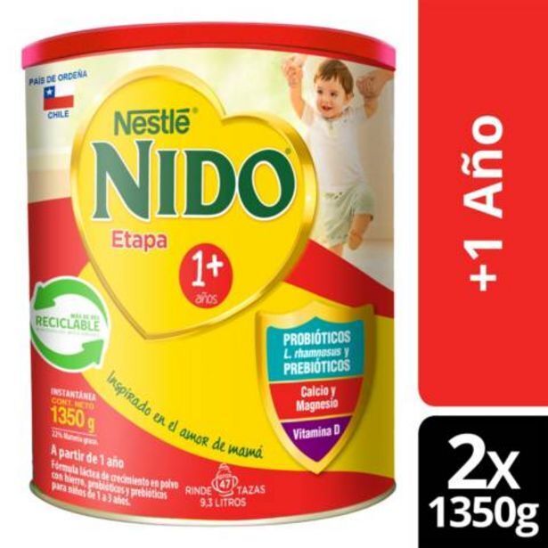 Linio Fórmula láctea nido® etapa 1+ tarro 1350g oferta