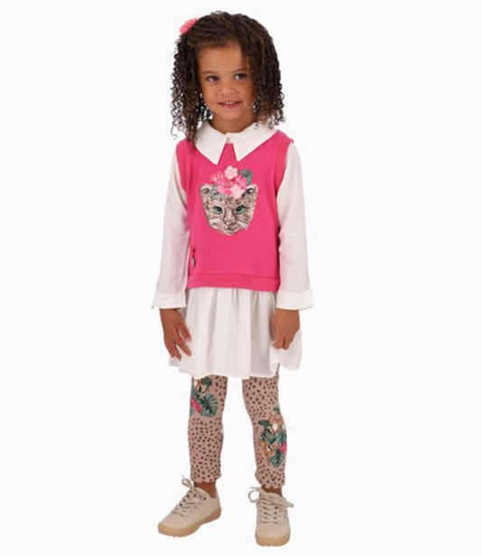 Limonada Conjunto niña con leopardo frutilla oferta