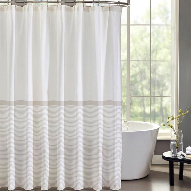 Fabrics Cortina baño boston 180x190cm beige oferta