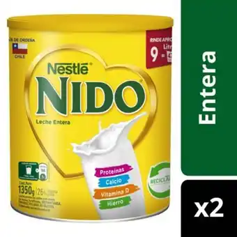 Linio Leche en polvo nido® entera tarro 1350g pack x2 oferta