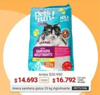 Easy Arena sanitaria gatos 20 kg Aglutinante PET'S FUN oferta