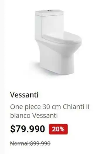Easy One piece 30 cm Chianti II blanco Vessanti oferta