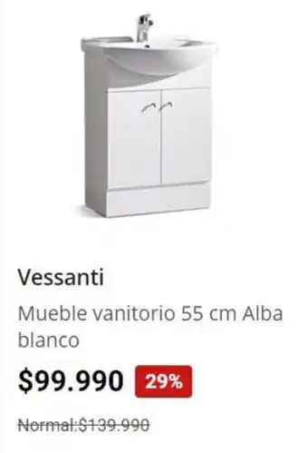 Easy Mueble vanitorio 55 cm Alba blanco Vessanti oferta