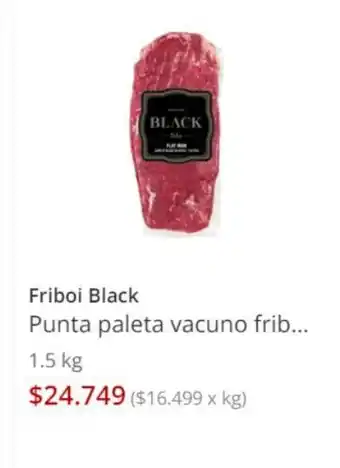 Unimarc Punta paleta vacuno Friboi Black 1.5 kg oferta