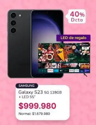 Abcdin SAMSUNG Galaxy S23 5G 128GB + LED 55" oferta