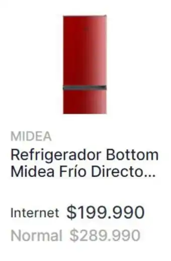 Abcdin Refrigerador Bottom Midea Frío Directo... oferta