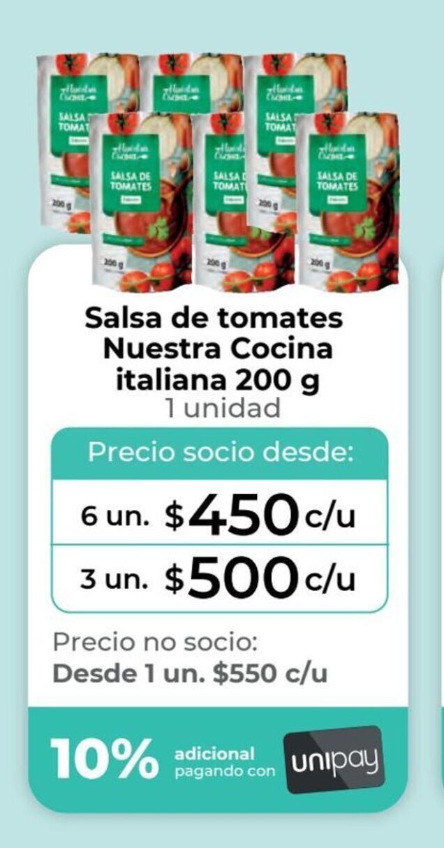 Alvi Salsa de tomates Nuestra Cocina italiana 6 un. x 200 g oferta