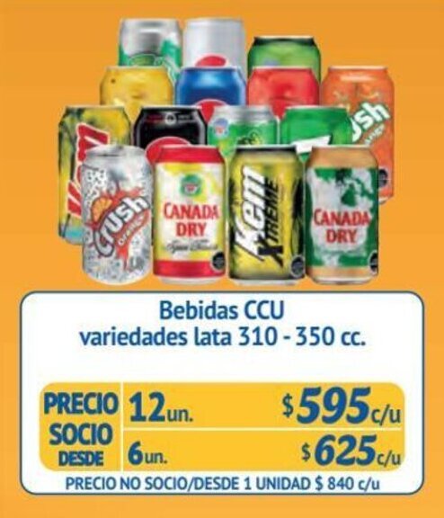 Alvi Bebidas CCU variedades lata 12 un. x 310-350 cc. oferta