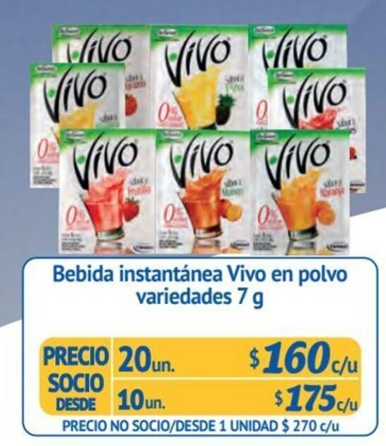 Alvi Bebida instantánea Vivo en polvo variedades 20 un. x 7g oferta