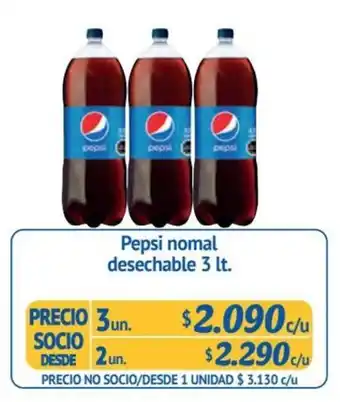 Alvi Pepsi nomal desechable 3 un x 3 lt. oferta