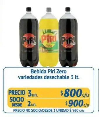 Alvi Bebida Piri Zero variedades desechable 3 un x 3 lt. oferta