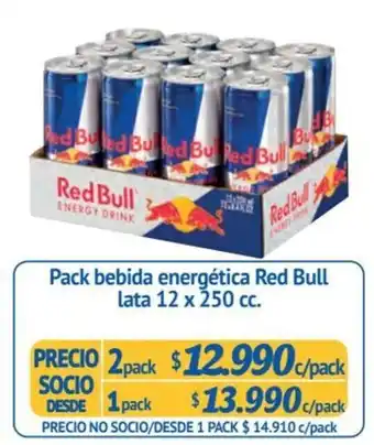 Alvi Pack bebida energética Red Bull 2 pack x 12 lata x 250 cc oferta