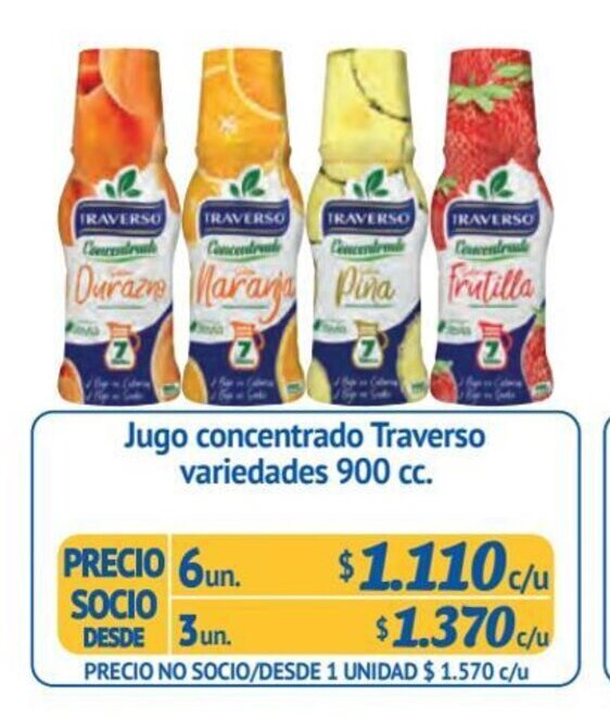 Alvi Jugo concentrado Traverso variedades6 un x  900 cc. oferta