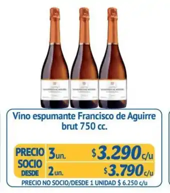 Alvi Vino espumante Francisco de Aguirre brut 3un x 750 cc. oferta