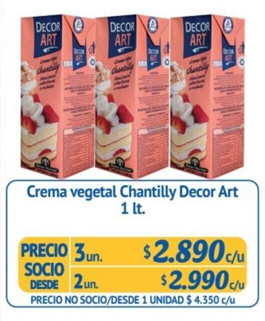 Alvi Crema vegetal Chantilly Decor Art 3un x 1 lt. oferta
