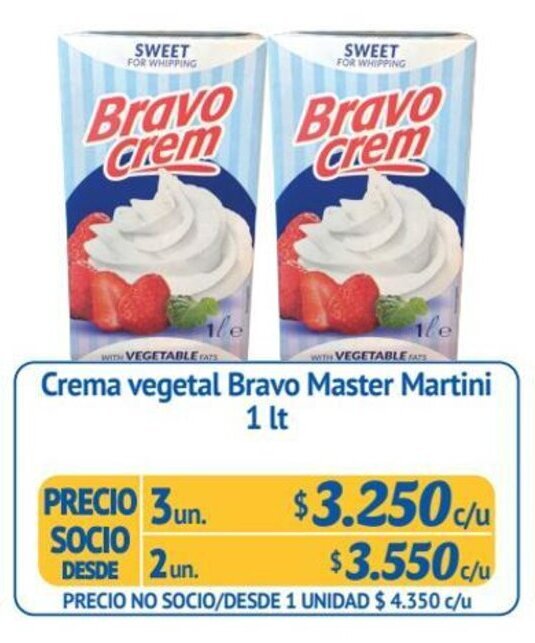 Alvi Crema vegetal Bravo Master Martini 3un x 1 lt oferta